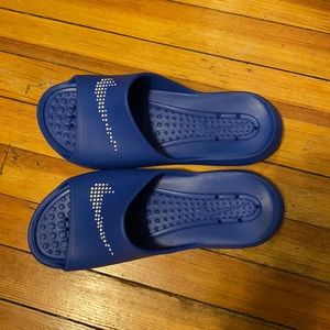 NIKE BRAND NEW size 12 royal blue slides